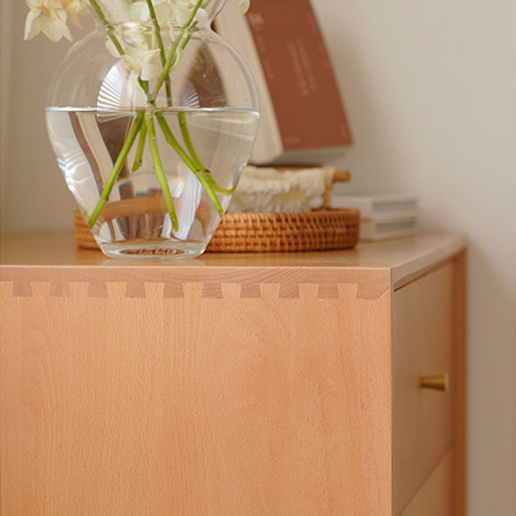 Stylish Beech Wood Multi-Layer Board Cabinet - Natural Wood Finish fxgmz-610