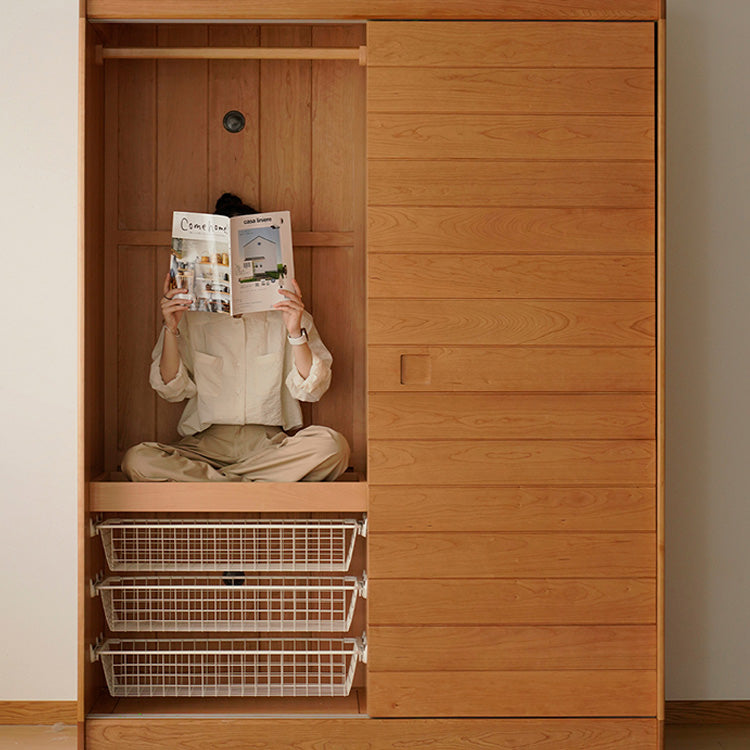 Elegant Natural Cherry and Beech Wood Cabinet – Exquisite Wooden Home Furniture fxgmz-621