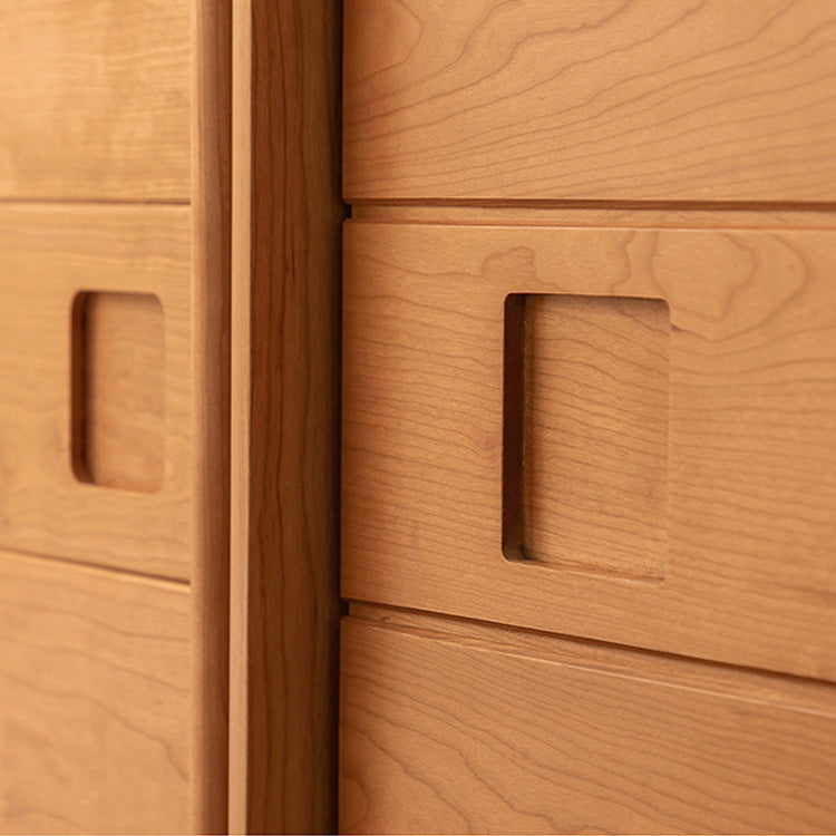 Elegant Natural Cherry and Beech Wood Cabinet – Exquisite Wooden Home Furniture fxgmz-621