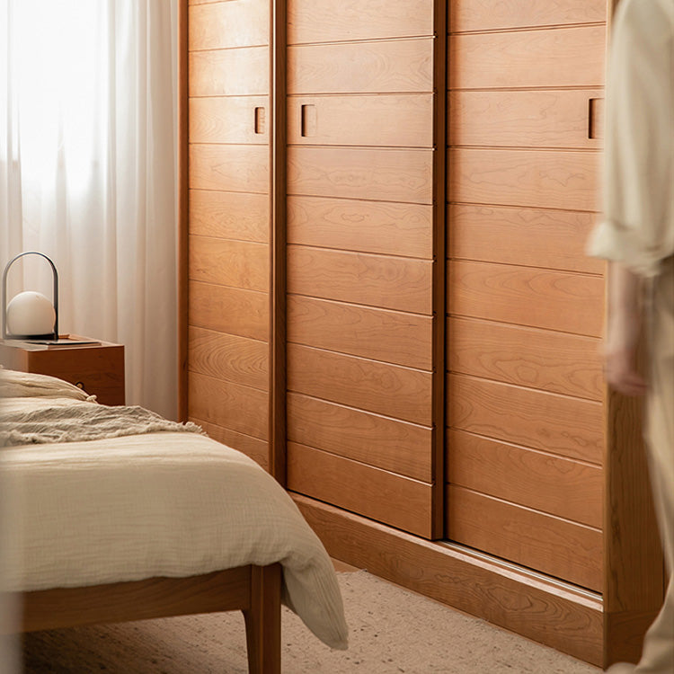 Elegant Natural Cherry and Beech Wood Cabinet – Exquisite Wooden Home Furniture fxgmz-621