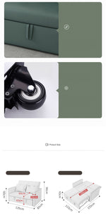 Stylish Techno Fabric Sofa Bed - Off White, Gray, Green, Blue with Dark Wood Finish fxgz-277