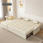 Luxurious Multi-Color Techno Fabric Sofa Bed - Off White, Gray, Brown, Green, Blue & Brick Red Options fxgz-279