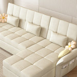 Luxurious Multi-Color Techno Fabric Sofa Bed - Off White, Gray, Brown, Green, Blue & Brick Red Options fxgz-279