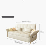 Luxurious Multi-Color Techno Fabric Sofa Bed - Off White, Gray, Brown, Green, Blue & Brick Red Options fxgz-279