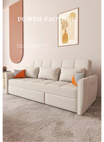 Stylish Wood Techno Fabric Sofa Bed in Blue Gray White - Multi-functional and Modern fxgz-293