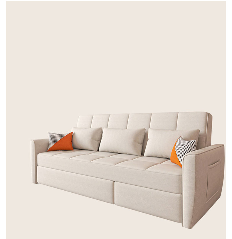 Stylish Wood Techno Fabric Sofa Bed in Blue Gray White - Multi-functional and Modern fxgz-293