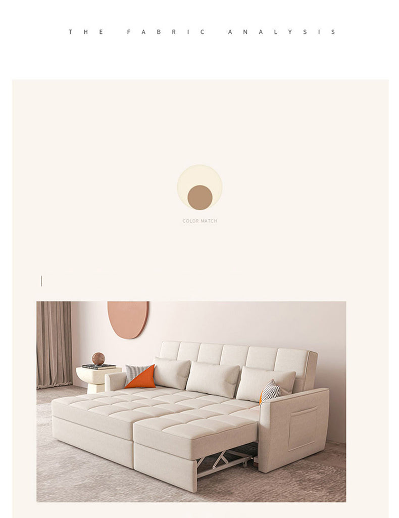 Stylish Wood Techno Fabric Sofa Bed in Blue Gray White - Multi-functional and Modern fxgz-293