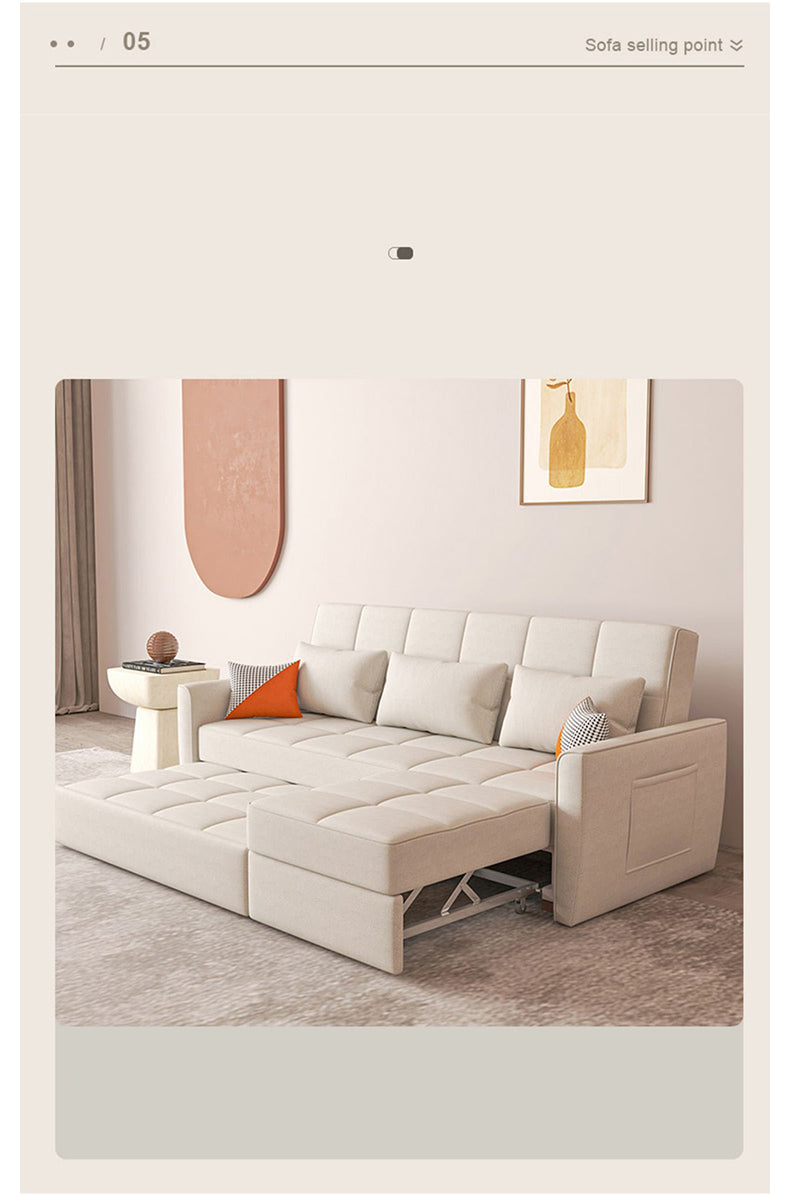 Stylish Wood Techno Fabric Sofa Bed in Blue Gray White - Multi-functional and Modern fxgz-293