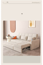 Stylish Wood Techno Fabric Sofa Bed in Blue Gray White - Multi-functional and Modern fxgz-293