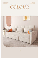 Stylish Wood Techno Fabric Sofa Bed in Blue Gray White - Multi-functional and Modern fxgz-293