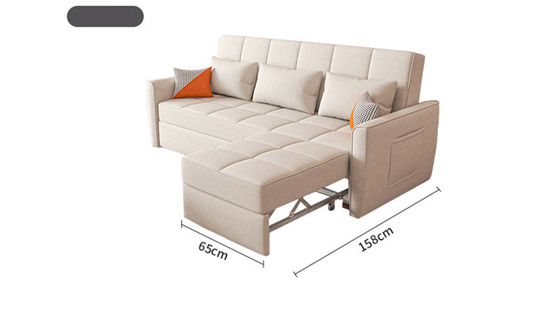 Stylish Wood Techno Fabric Sofa Bed in Blue Gray White - Multi-functional and Modern fxgz-293