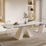 Stylish White Matte Table with Elegant Grey Glossy Marble Top – Perfect for Modern Homes fxj-680