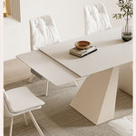 Stylish White Matte Table with Elegant Grey Glossy Marble Top – Perfect for Modern Homes fxj-680