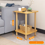 Sleek White Natural Wood Tea Table with Multi-Layer Board Design fxjc-510