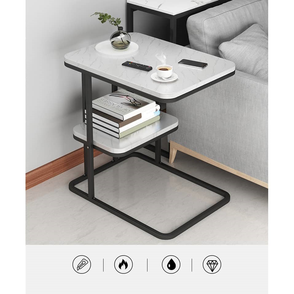 Stylish Modern Tea Table in Black, White, and Gray – Perfect for Any Living Room Decor fxjc-913