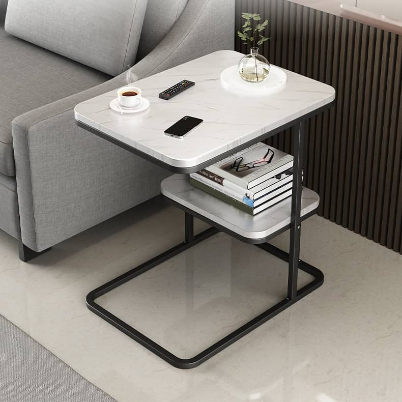 Stylish Modern Tea Table in Black, White, and Gray – Perfect for Any Living Room Decor fxjc-913