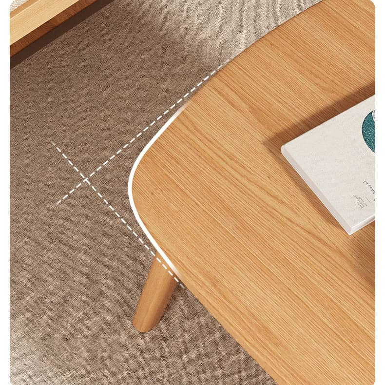 Natural White Solid Wood Tea Table - Elegant and Durable Design fxjc-914
