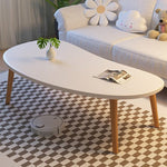 Sleek Natural White Solid Wood Tea Table – Modern Elegance for Your Living Room fxjc-918