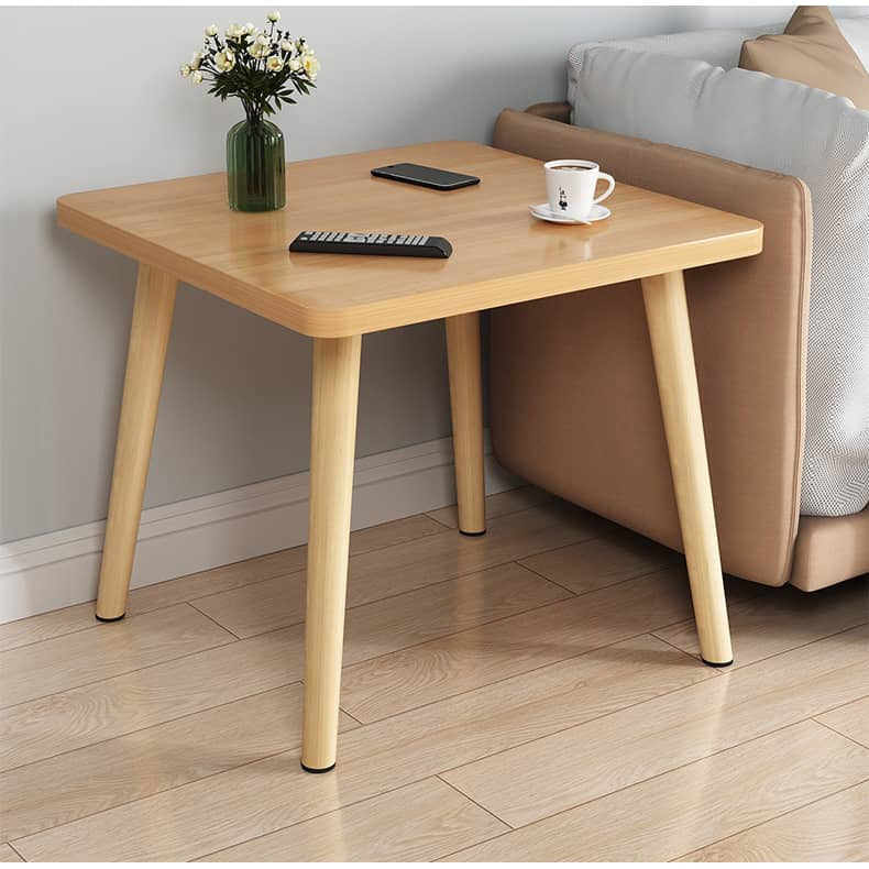 Elegant Solid Wood Tea Table – Modern White, Natural, & Black Design fxjc-919