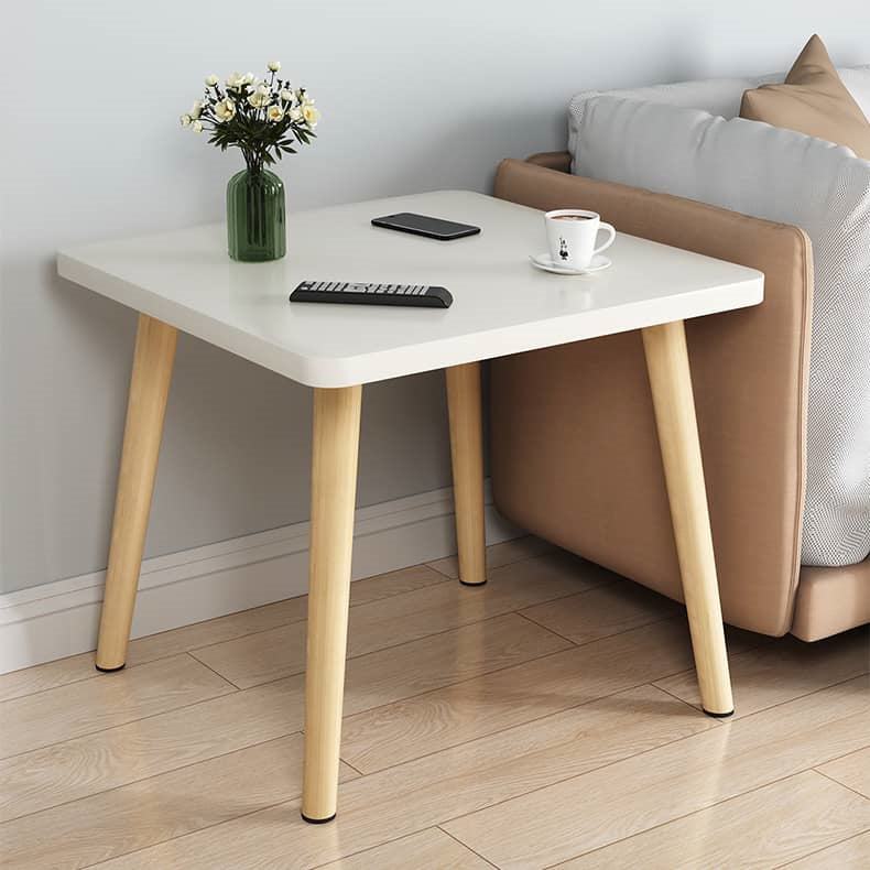 Elegant Solid Wood Tea Table – Modern White, Natural, & Black Design fxjc-919