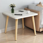 Elegant Solid Wood Tea Table – Modern White, Natural, & Black Design fxjc-919
