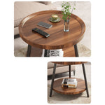 Chic Modern Tea Table: Elegant Brown, Black, and White Multi-Tone for Contemporary Living fxjc-923