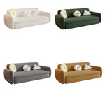 Stylish Home Decor: White Sofa with Green and Dark Gray Accents, Yellow Oak Wood Frame, and Cozy Fleece & Berber Rug Set fxl-962