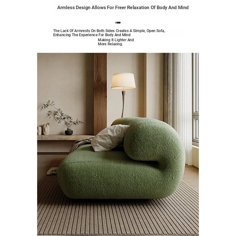 Stylish PineFoam Faux Lambswool Sofa for Modern Living Spaces – Cozy and Contemporary Design fxmj-3037