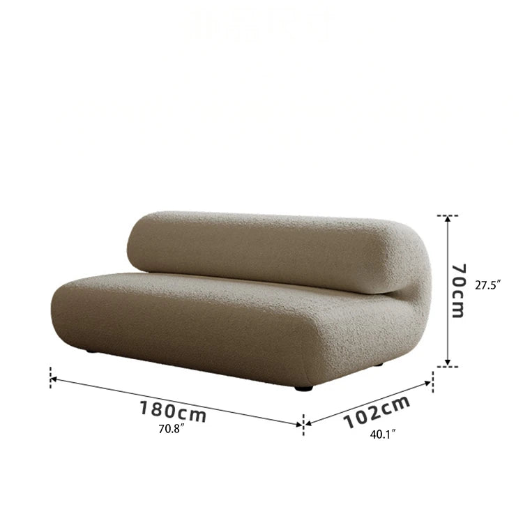 Stylish PineFoam Faux Lambswool Sofa for Modern Living Spaces – Cozy and Contemporary Design fxmj-3037
