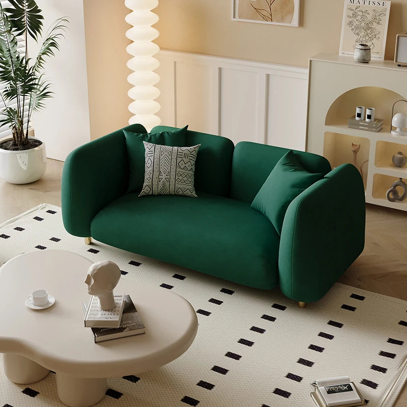 Modern Pine Techno Fabric Sofa - Stylish and Comfortable Living Room Furniture fxmj-3038