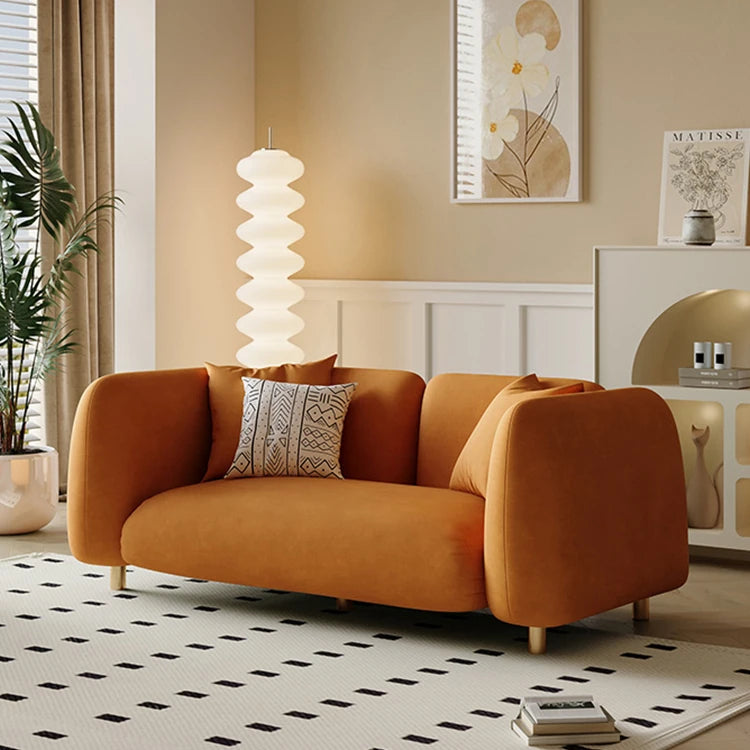 Modern Pine Techno Fabric Sofa - Stylish and Comfortable Living Room Furniture fxmj-3038