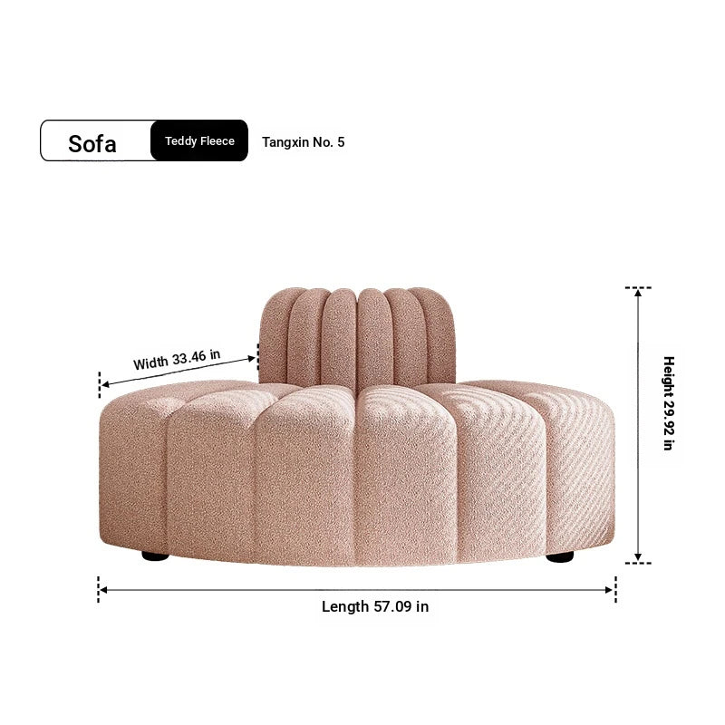 Stylish Pine Sofa with Modern Curved Design - Perfect for Any Living Space fxmj-3039