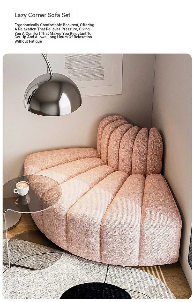 Stylish Pine Sofa with Modern Curved Design - Perfect for Any Living Space fxmj-3039