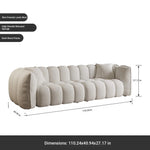 Chic Pine Faux Lambswool Sofa with Luxurious Comfort - Modern Curved Design for Stylish Living Rooms fxmj-3040