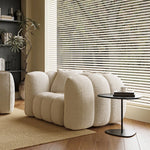 Chic Pine Faux Lambswool Sofa with Luxurious Comfort - Modern Curved Design for Stylish Living Rooms fxmj-3040