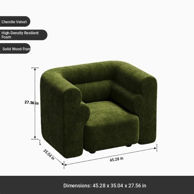 Luxurious Solid Wood Chenille Sofa – Modern Design for Stylish Living Spaces fxmj-3041