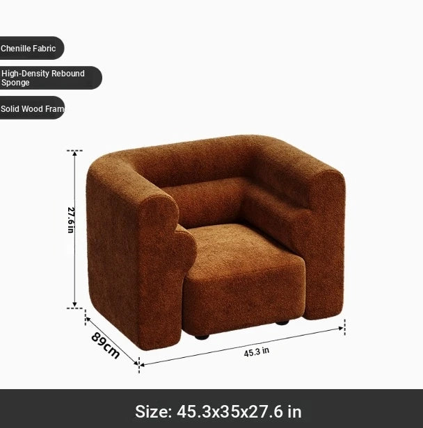 Luxurious Solid Wood Chenille Sofa – Modern Design for Stylish Living Spaces fxmj-3041