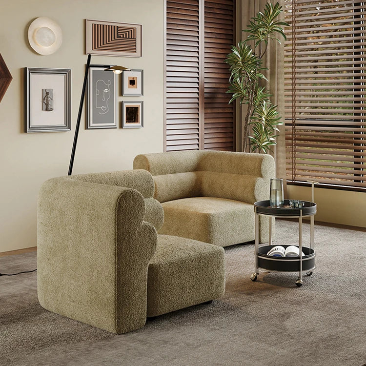 Luxurious Solid Wood Chenille Sofa – Modern Design for Stylish Living Spaces fxmj-3041