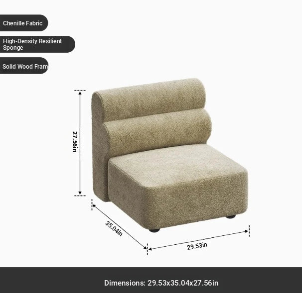 Luxurious Solid Wood Chenille Sofa – Modern Design for Stylish Living Spaces fxmj-3041