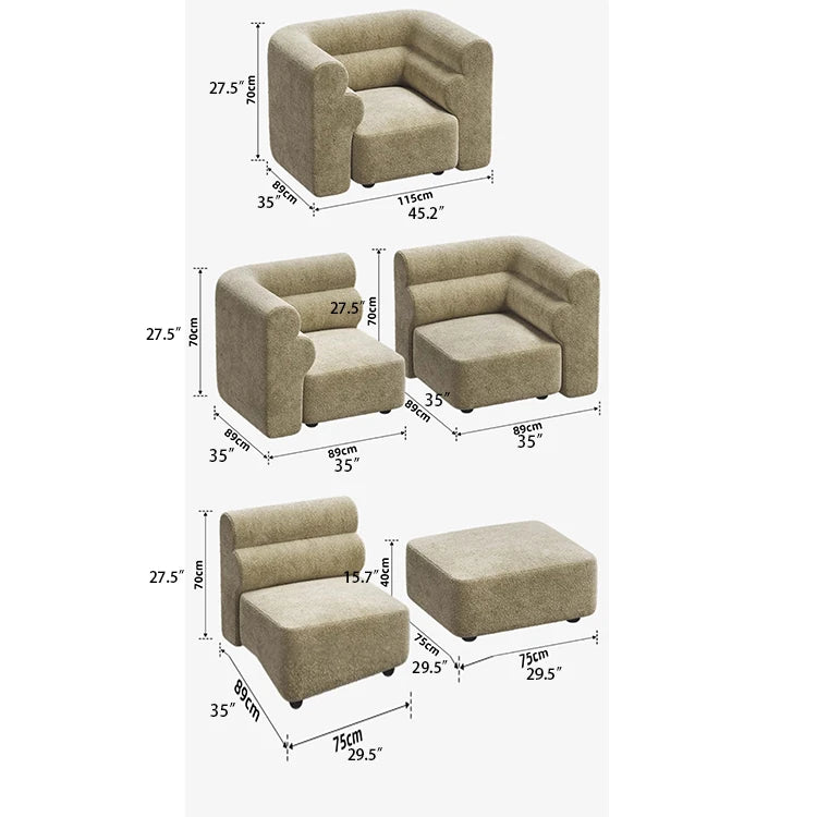 Luxurious Solid Wood Chenille Sofa – Modern Design for Stylish Living Spaces fxmj-3041