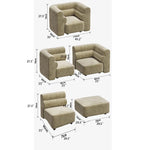 Luxurious Solid Wood Chenille Sofa – Modern Design for Stylish Living Spaces fxmj-3041