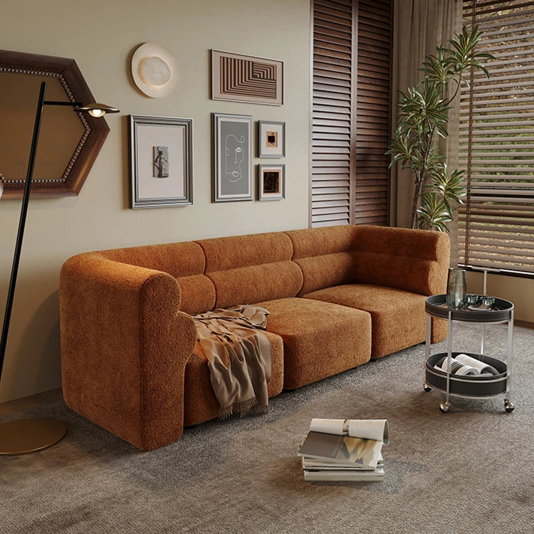 Luxurious Solid Wood Chenille Sofa – Modern Design for Stylish Living Spaces fxmj-3041