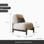 Sleek Pine Accent Chair with Plush Upholstery - Modern Comfort for Any Space fxmj-3042