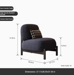 Sleek Pine Accent Chair with Plush Upholstery - Modern Comfort for Any Space fxmj-3042