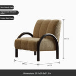 Trendy Solid Wood Chenille Accent Chair – Stylish Comfort for Your Living Space fxmj-3043