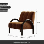 Trendy Solid Wood Chenille Accent Chair – Stylish Comfort for Your Living Space fxmj-3043