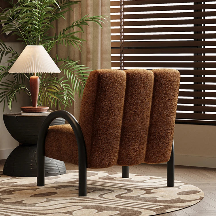 Trendy Solid Wood Chenille Accent Chair – Stylish Comfort for Your Living Space fxmj-3043
