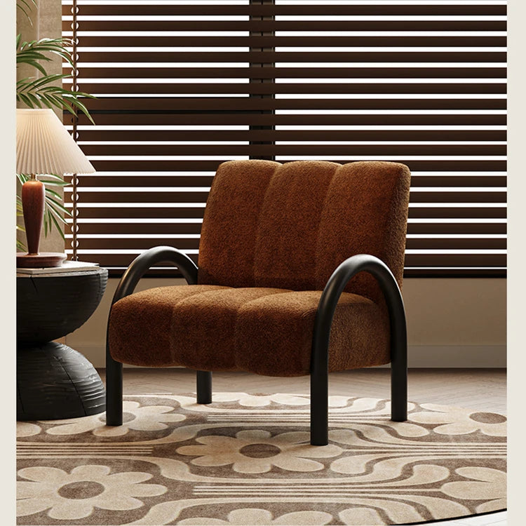 Trendy Solid Wood Chenille Accent Chair – Stylish Comfort for Your Living Space fxmj-3043