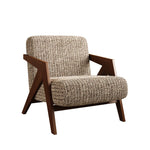 Stylish Ash Wood Accent Chair with Cotton-Ramie Upholstery - Modern Comfort for Your Living Space fxmj-3044