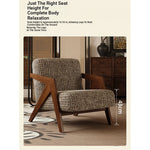 Stylish Ash Wood Accent Chair with Cotton-Ramie Upholstery - Modern Comfort for Your Living Space fxmj-3044